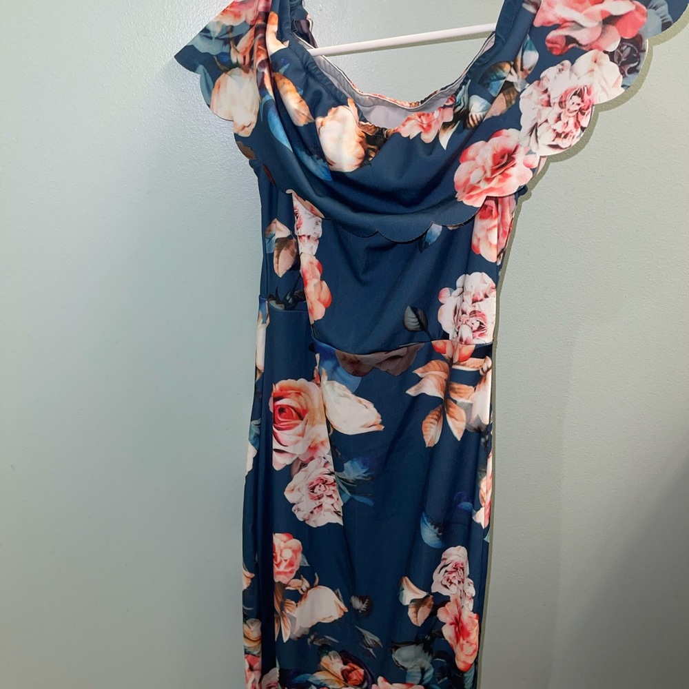 Off the shoulder flower dress